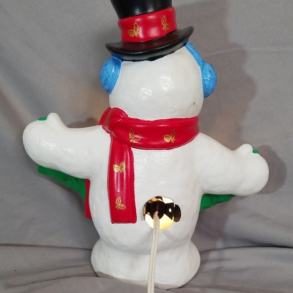 Vintage 1990's Light Up "Noel" Snowman | Handmade - Picture 6 of 14